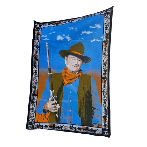 John Wayne Cowboy Western Tapestry Wall Hanging Art 53x35 Inch - Picture 9 of 10